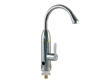 Кран-водонагреватель проточн. BEF-016 Unipamp (3000вт) хром.пласт.высок.излив индикат t. +лейка