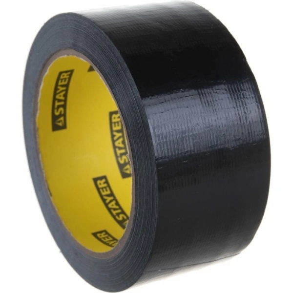 Скотч армированный 48(50)х25м черный-серый
