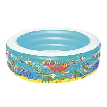 Бассейн надувной Bestway Подводный мир 51122, 196х52 см