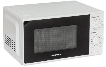 2. СВЧ SUPRA 20MW65 белый, 20л, 700Вт, механич.панель