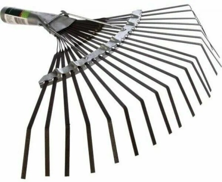 Грабли веерные 22 зуб. без черенка оцинков.