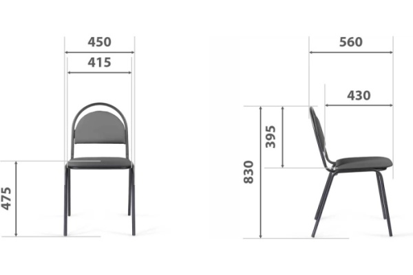 3. Стул utfc стандарт bl z11 черный стандартbl01