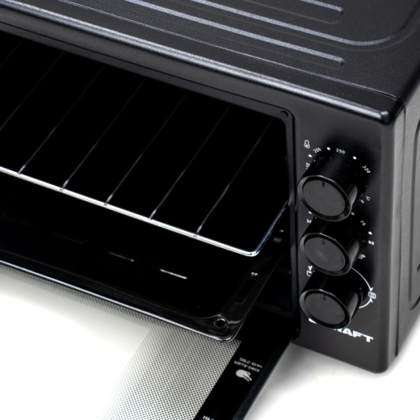 5. Жарочный шкаф KRAFT KF-MO 3800 BL 38л,черный