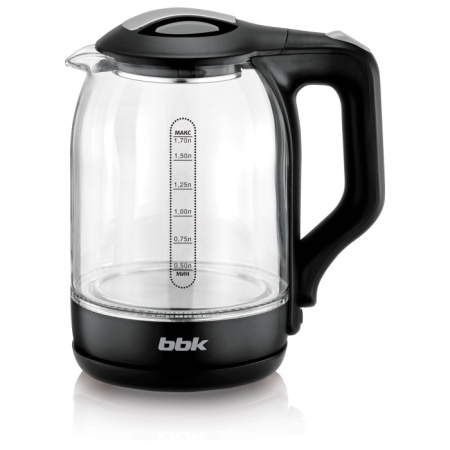 1. Чайник BBK EK1724G черный, 1,5л, 2,2кВт, диск