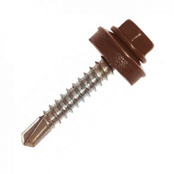 Саморез кровельный 4,8х51 RAL8017 (уп.50 шт.)