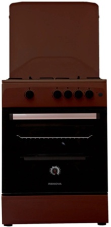 1. Газовая плита  RENOVA SG6G-BR крышка корич.