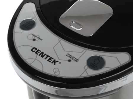 3. Термопот Centek CT-1084 (сталь) 6.0л, 800Вт, 2 способа подачи воды, двойная защита от перегрева