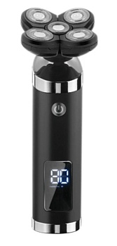 Бритва Centek CT-2151 (черн) ротор 4D, ВЛАЖНОЕ БРИТЬЁ, 5 плав.голов, USB, зарядка 1 час, LiIon800мAч
