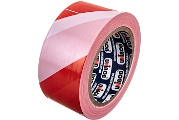 Лента сигн. 50мм*200м бело-красная UNIBOB