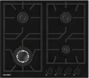 Газовая панель NORDEN AZTECH 6L3GT MBL FFD матовый чёрный