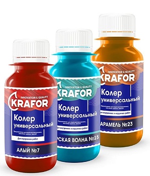 Паста колер. универсальная №17 450мл голубой KRAFOR