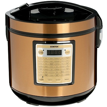Мультиварка Centek CT-1495 black (ЗОЛОТО)  5.0л, 42 программы + Мультишеф