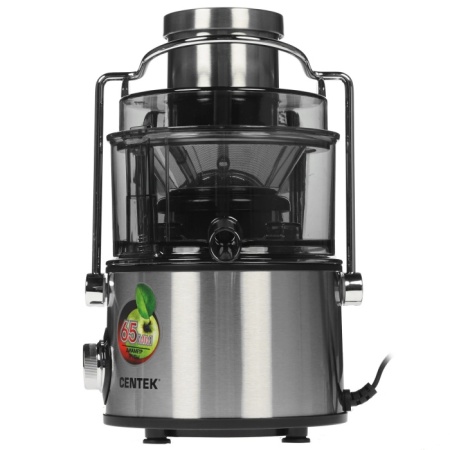 2. Соковыжималка Centek CT-1211 (черный, сталь) 650Вт, 2 скор. + Pulse, стакан  500 мл,