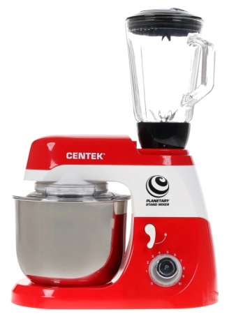 1. Планетарный миксер с чашей Centek CT-1135  1000 Вт, + БЛЕНДЕР, 4л нерж чаша, 10 скоростей