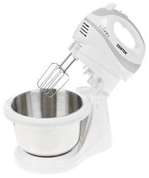 Миксер с чашей Centek CT-1107  320Вт, СТАЛЬНАЯ ЧАША, 3.5л, 5 скоростей+турбо,