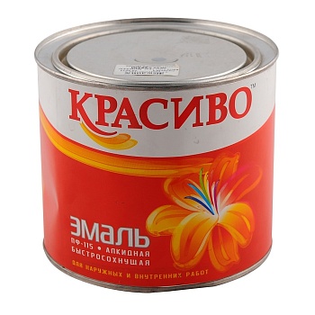 Краска эмаль ПФ-115 2,7кг красная "Красиво"